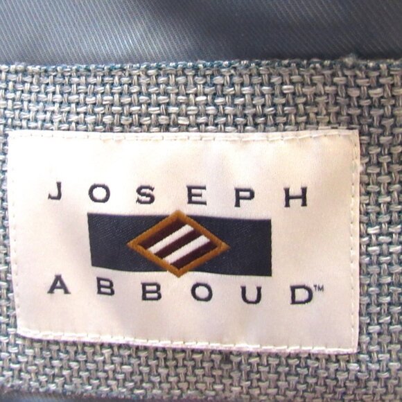 Joseph Abboud Blue Wool / Linen Blend Size 52 Regular, Double Vent, Lined  E399 - Picture 7 of 12